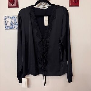 Abercrombie front tie top